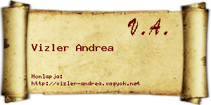 Vizler Andrea névjegykártya