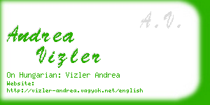 andrea vizler business card